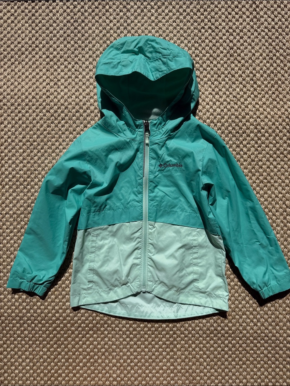 Aqua Seafoam Columbia Teal Winter Rain Jacket size 4T